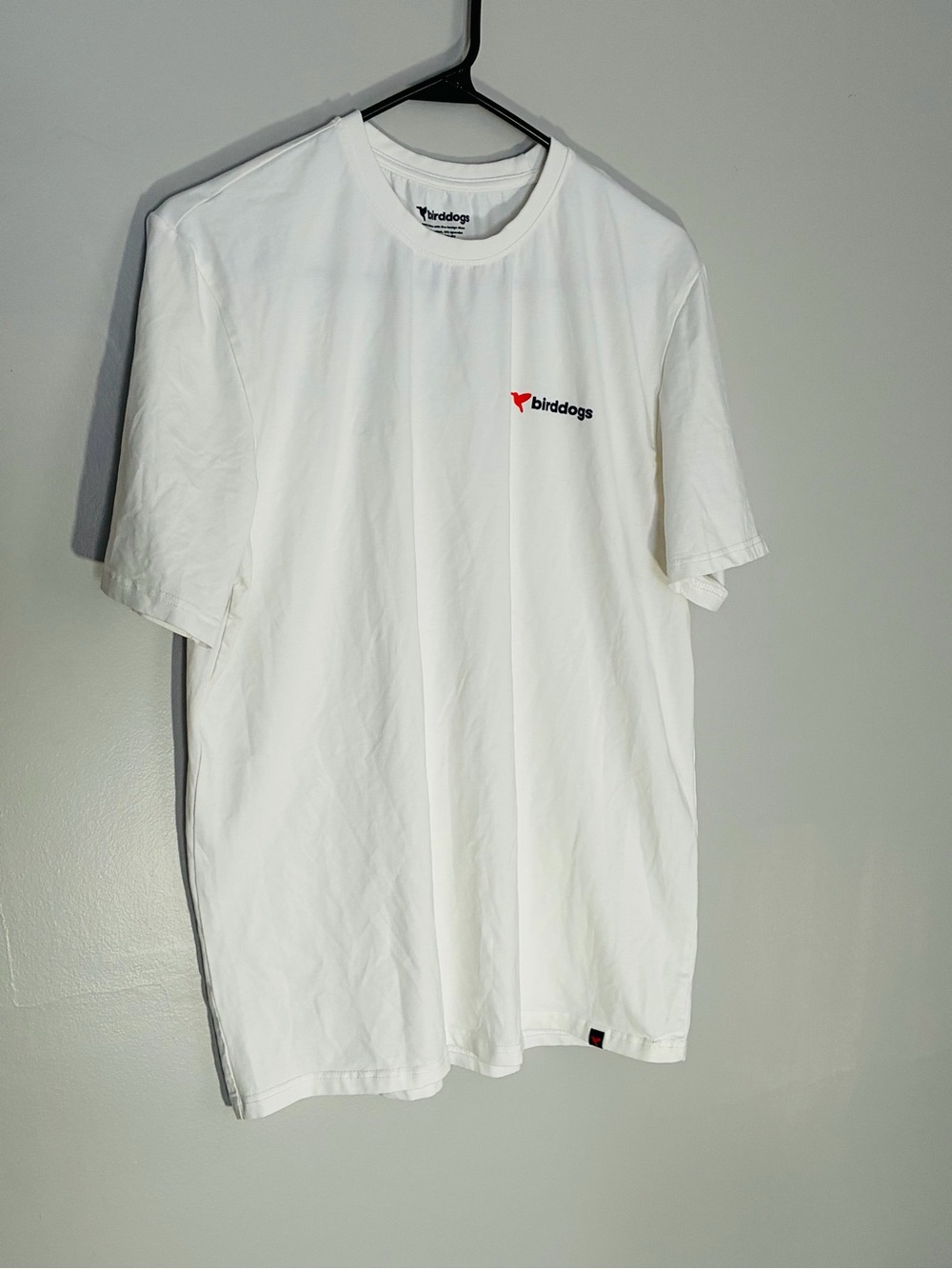 birddogs Men's L White Crewneck Logo T-Shirt